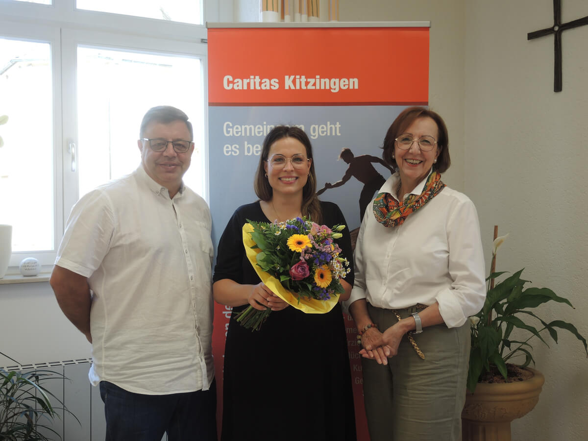 Begruessungsbild_Frau_Dolph Caritasverband für den Landkreis Kitzingen e.V. – Begrüßung von Melanie Dolph der neuen Fachstellenleitung für pflegende Angehörige 