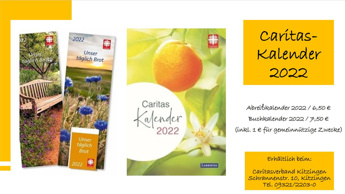 Caritas-Kalender_2022 Caritasverband für den Landkreis Kitzingen e.V. – Caritas-Kalender 2022