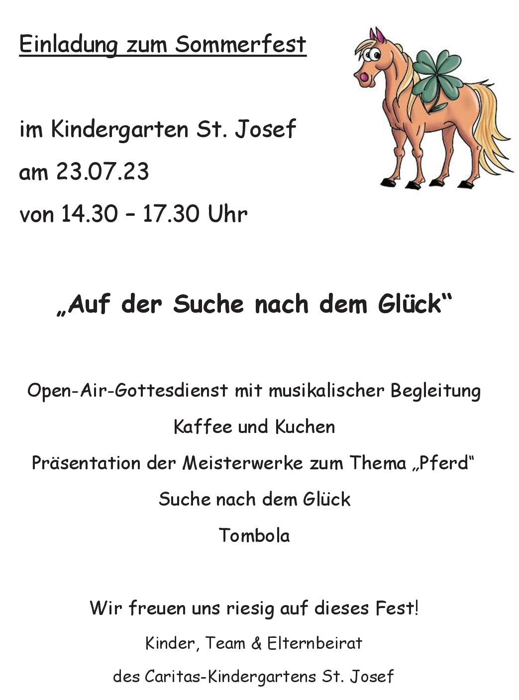 Sommerfest Kindergarten Schwarzach 23.07.2023